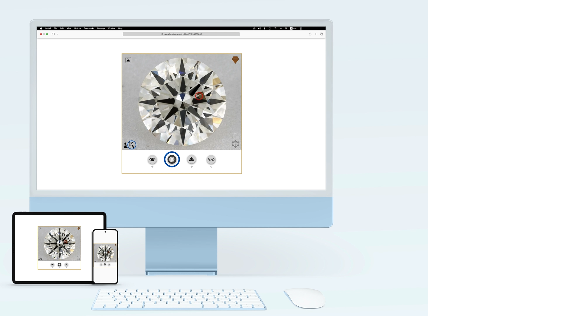 FacetView DIP — Dynamic Inclusion Plot with inclusion marked in red