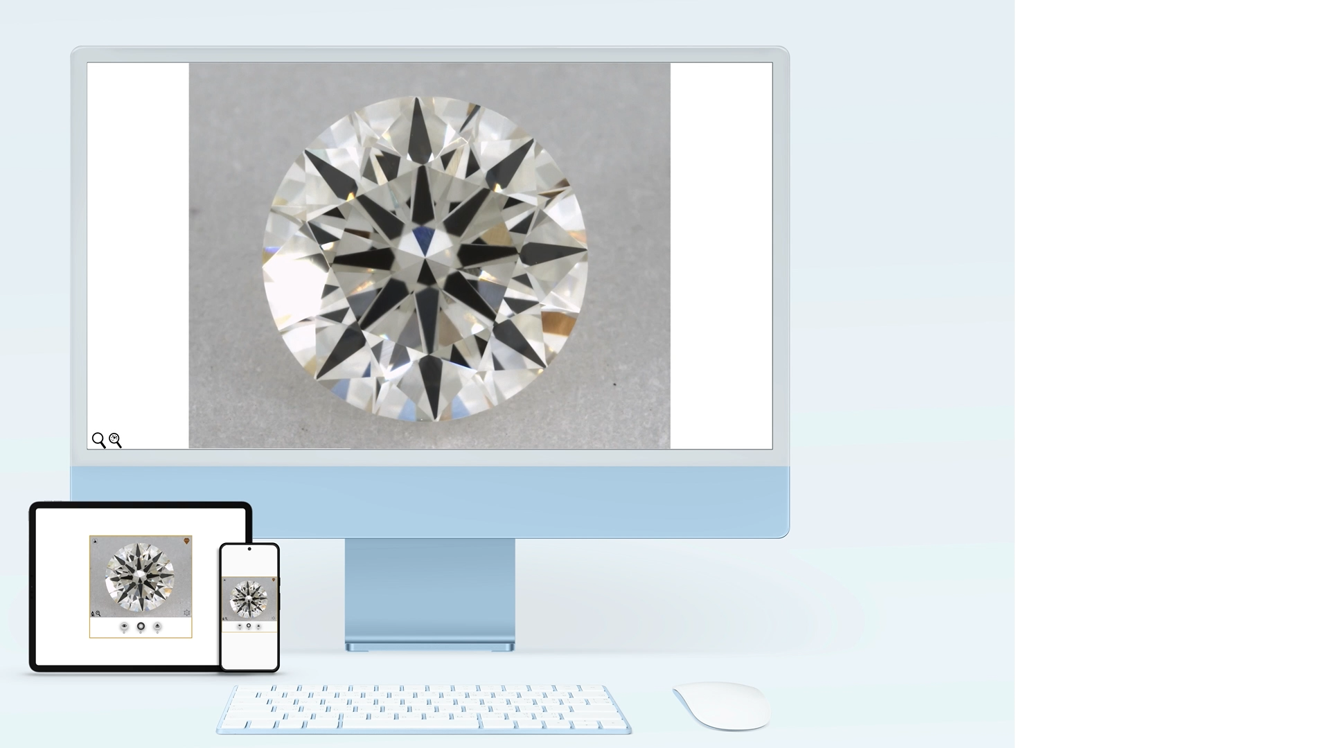 FacetView Microscopic QHD+ view — diamond at high magnification